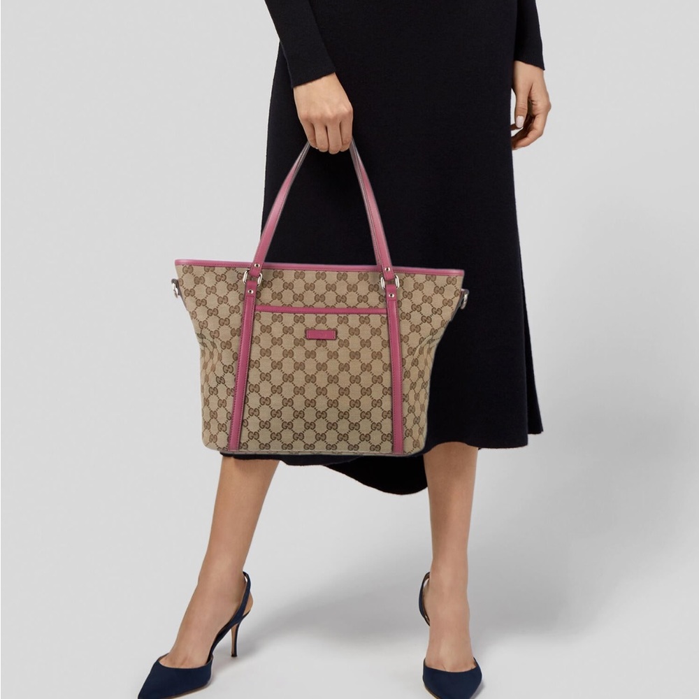 Authentic Gucci GG Canvas Medium Joy Tote